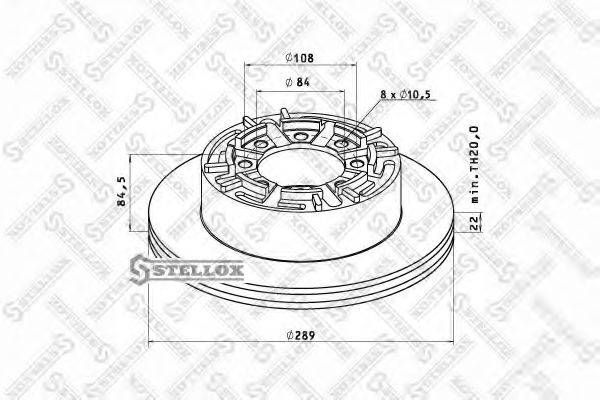 Тормозной диск STELLOX 85-00737-SX