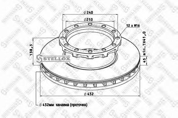 Тормозной диск STELLOX 85-00742-SX