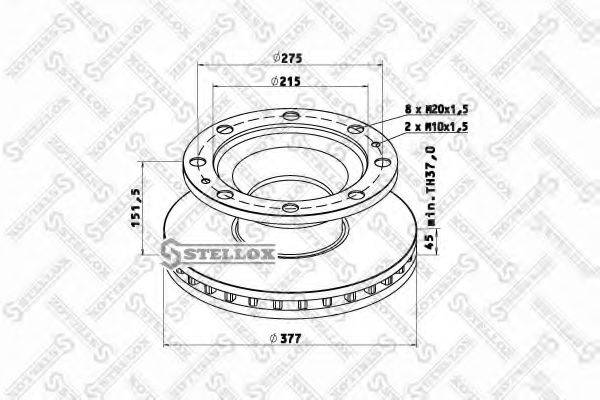 Тормозной диск STELLOX 85-00785-SX