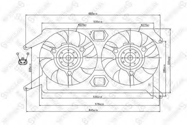 Вентилятор, охлаждение двигателя STELLOX 29-99064-SX
