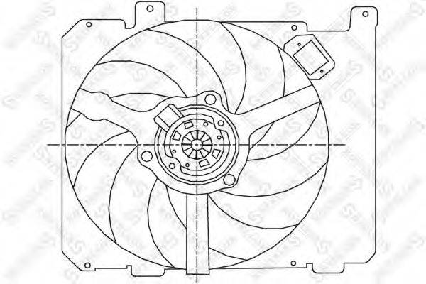 Вентилятор, охлаждение двигателя STELLOX 29-99128-SX