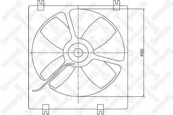 Вентилятор, охлаждение двигателя STELLOX 29-99132-SX
