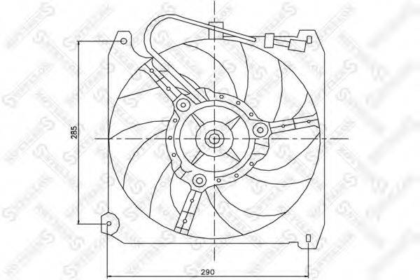 Вентилятор, охлаждение двигателя STELLOX 29-99133-SX