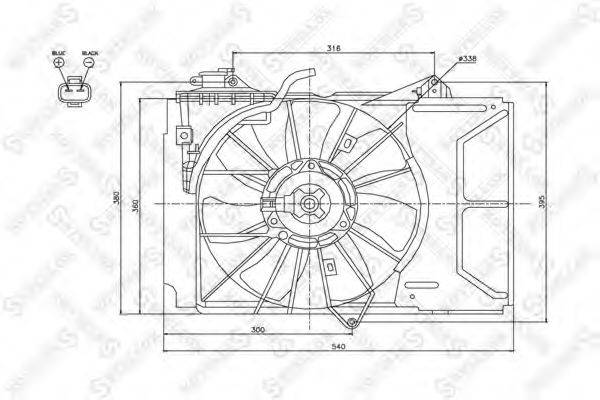 Вентилятор, охлаждение двигателя STELLOX 29-99169-SX