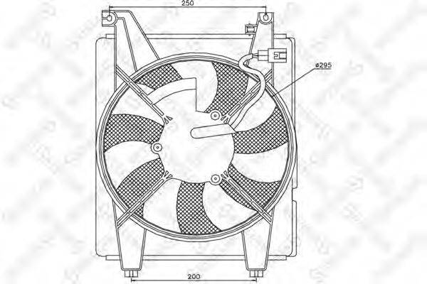Вентилятор, охлаждение двигателя STELLOX 29-99249-SX