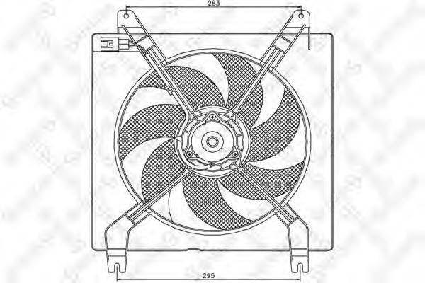 Вентилятор, охлаждение двигателя STELLOX 29-99254-SX