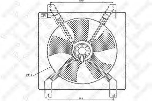Вентилятор, охлаждение двигателя STELLOX 29-99255-SX