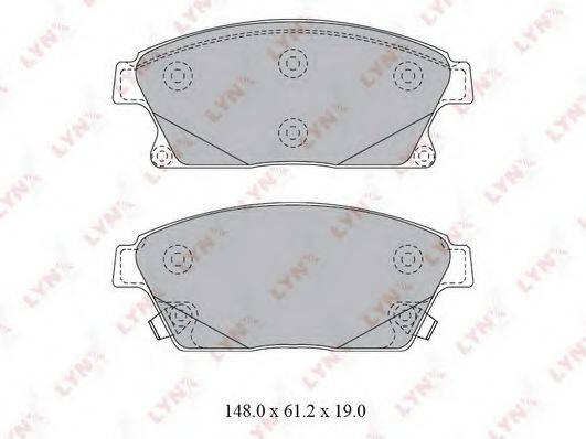 LYNXAUTO BD1813 Комплект тормозных колодок, дисковый тормоз
