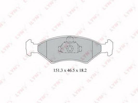 LYNXAUTO BD3019 Комплект тормозных колодок, дисковый тормоз