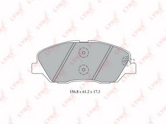 Комплект тормозных колодок, дисковый тормоз LYNXAUTO BD-3615
