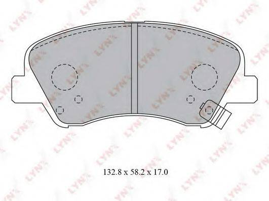 Комплект тормозных колодок, дисковый тормоз LYNXAUTO BD-3619