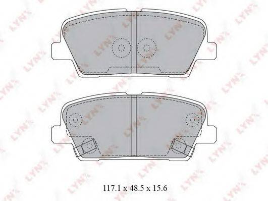 Комплект тормозных колодок, дисковый тормоз LYNXAUTO BD-3623
