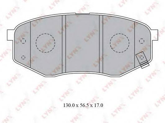 Комплект тормозных колодок, дисковый тормоз LYNXAUTO BD-3624