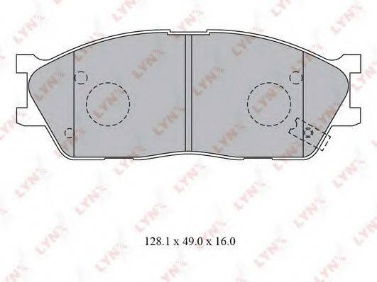 Комплект тормозных колодок, дисковый тормоз LYNXAUTO BD-4416