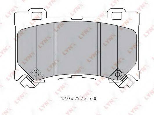 Комплект тормозных колодок, дисковый тормоз LYNXAUTO BD-5742