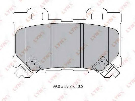 LYNXAUTO BD5743 Комплект тормозных колодок, дисковый тормоз