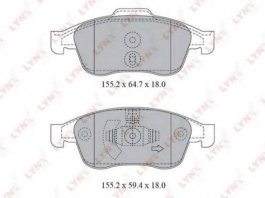 LYNXAUTO BD6317 Комплект тормозных колодок, дисковый тормоз