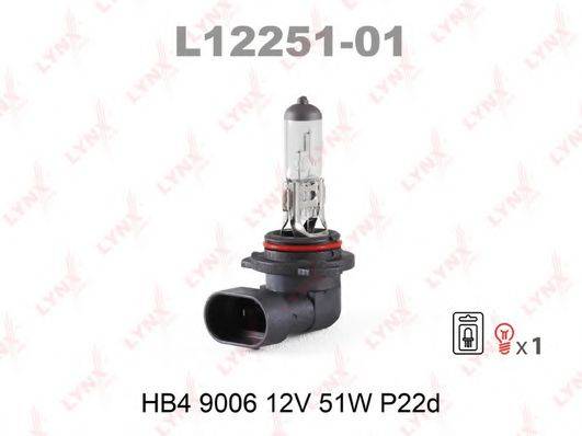 LYNXAUTO L1225101 Лампа накаливания, фара дальнего света; Лампа накаливания, основная фара; Лампа накаливания, противотуманная фара; Лампа накаливания, фара с авт. системой стабилизации