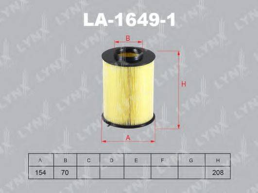 LYNXAUTO LA16491 Воздушный фильтр