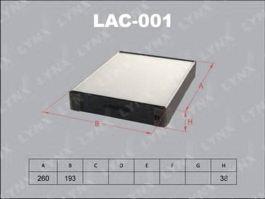 LYNXAUTO LAC001 Фильтр, воздух во внутренном пространстве