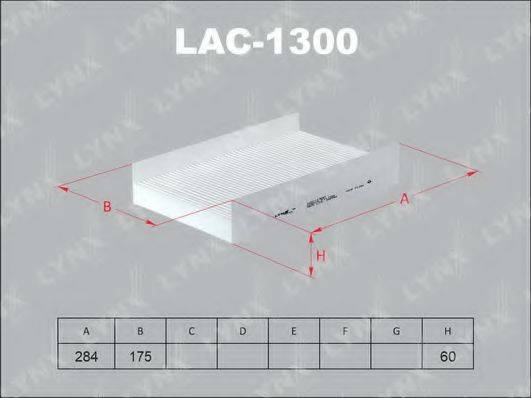 LYNXAUTO LAC1300 Фильтр, воздух во внутренном пространстве