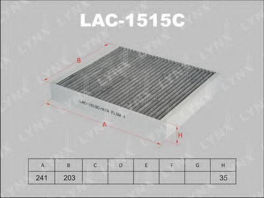 Фильтр, воздух во внутренном пространстве LYNXAUTO LAC-1515C