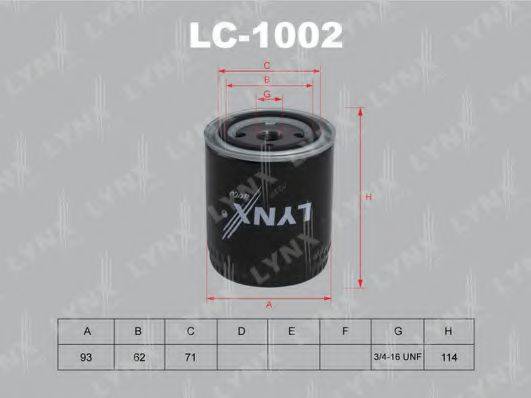 Масляный фильтр LYNXAUTO LC-1002