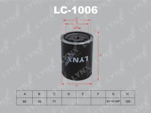 Масляный фильтр LYNXAUTO LC-1006