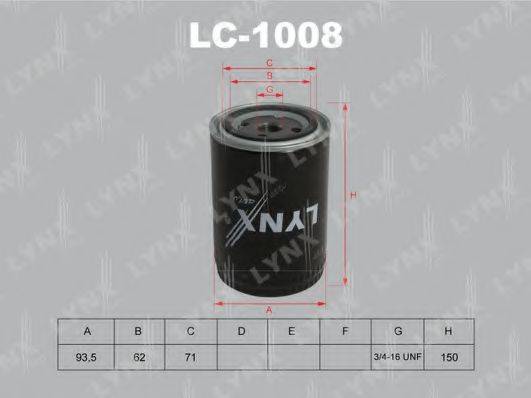 Масляный фильтр LYNXAUTO LC-1008