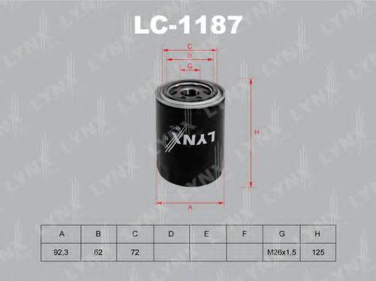 Масляный фильтр LYNXAUTO LC-1187