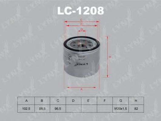 LYNXAUTO LC1208 Масляный фильтр