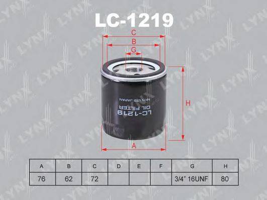 Масляный фильтр LYNXAUTO LC-1219