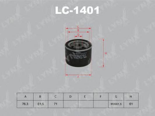 LYNXAUTO LC1401 Масляный фильтр