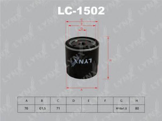 LYNXAUTO LC1502 Масляный фильтр