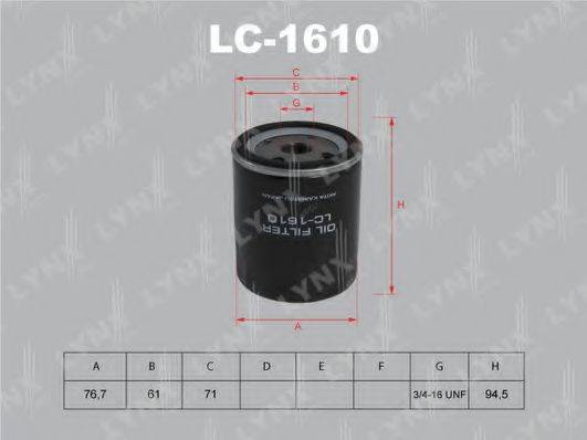 Масляный фильтр LYNXAUTO LC-1610