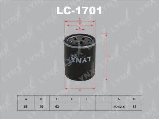 Масляный фильтр LYNXAUTO LC-1701