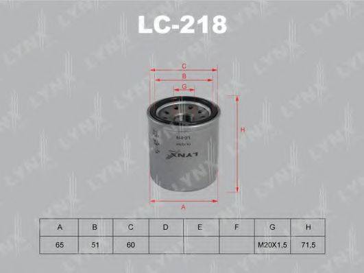 LYNXAUTO LC218 Масляный фильтр