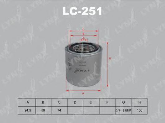 LYNXAUTO LC251 Масляный фильтр