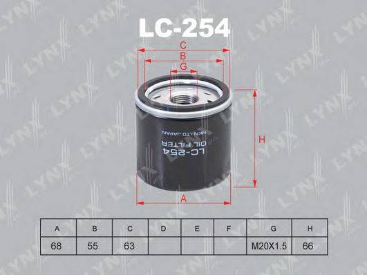 Масляный фильтр LYNXAUTO LC-254