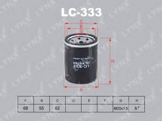 LYNXAUTO LC333 Масляный фильтр