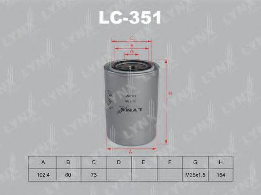 Масляный фильтр LYNXAUTO LC-351