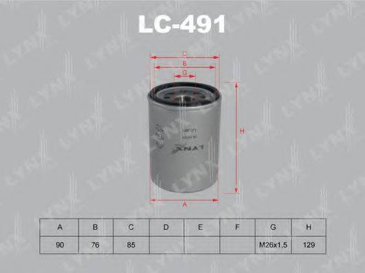 LYNXAUTO LC491 Масляный фильтр