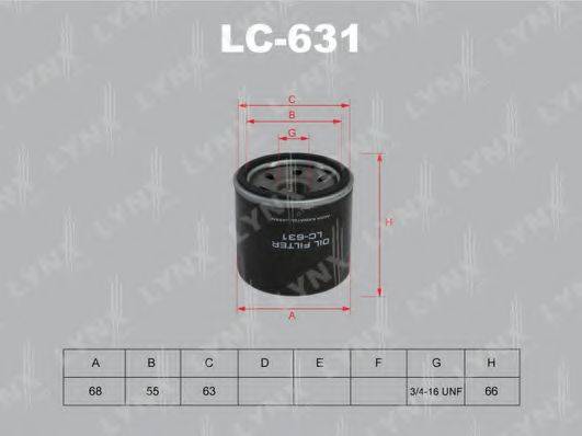 Масляный фильтр LYNXAUTO LC-631