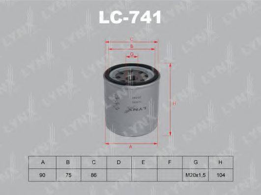 LYNXAUTO LC741 Масляный фильтр