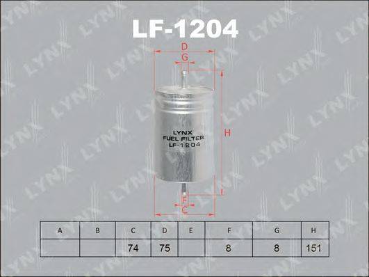 LYNXAUTO LF1204 Топливный фильтр