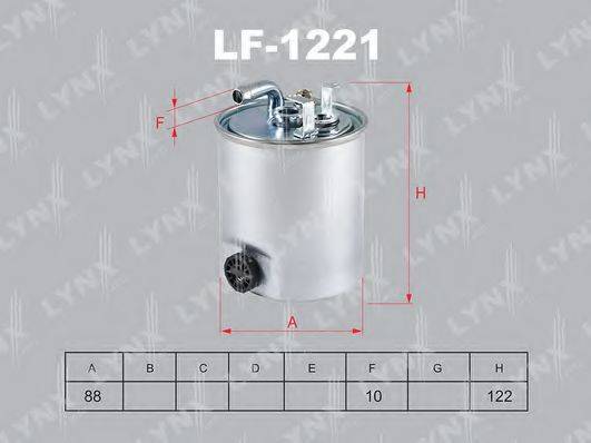 LYNXAUTO LF1221 Топливный фильтр