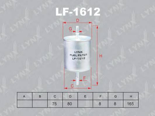 LYNXAUTO LF1612 Топливный фильтр