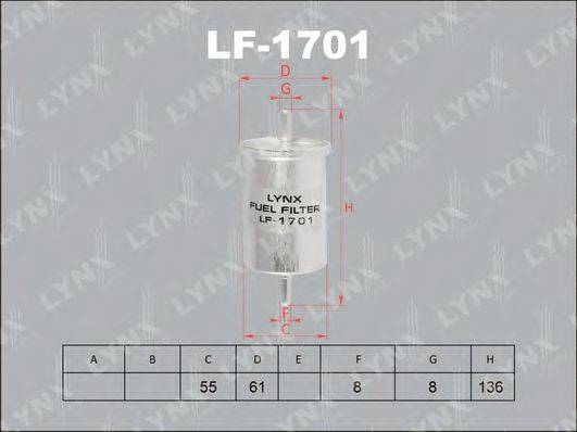 LYNXAUTO LF1701 Топливный фильтр