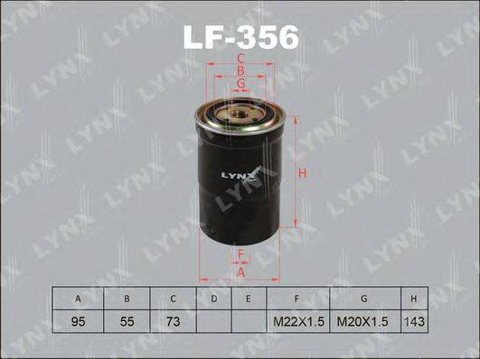 LYNXAUTO LF356 Топливный фильтр