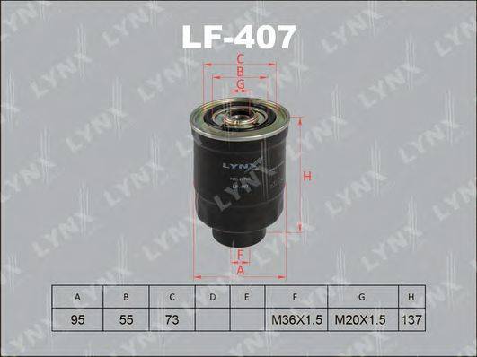 LYNXAUTO LF407 Топливный фильтр